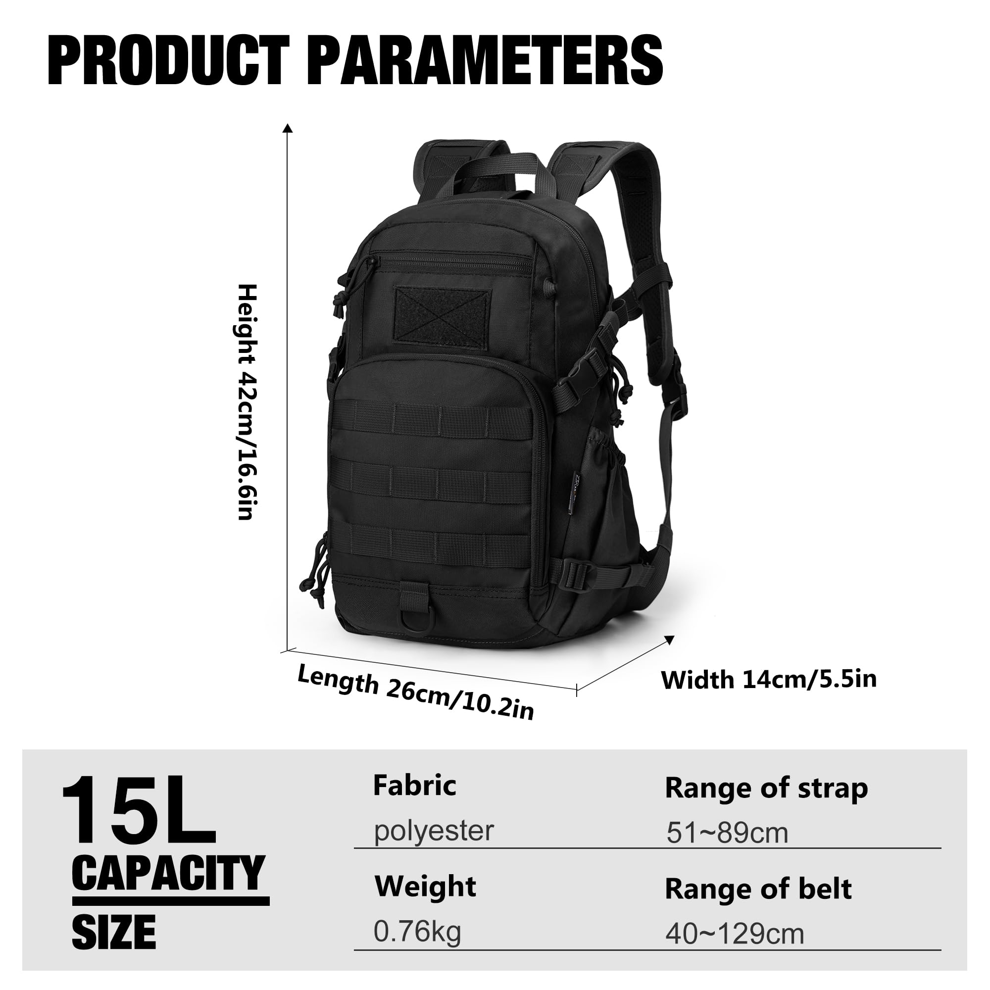 Amazon.com : Mardingtop Small Tactical Backpack,Molle Hiking